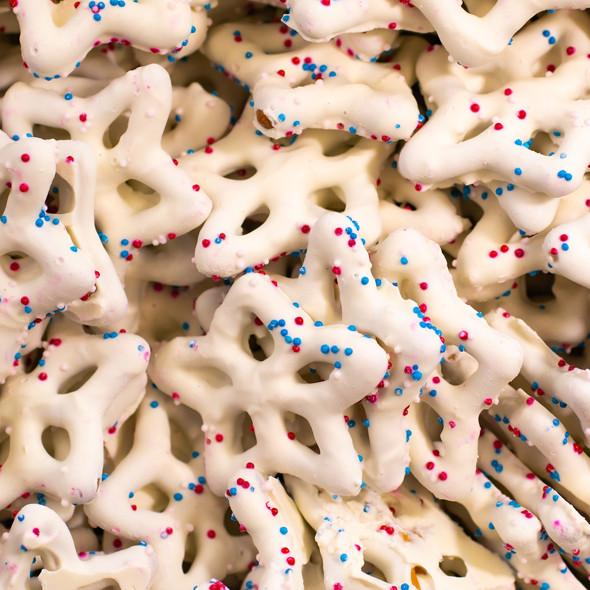 Red, White & Blue Pretzels