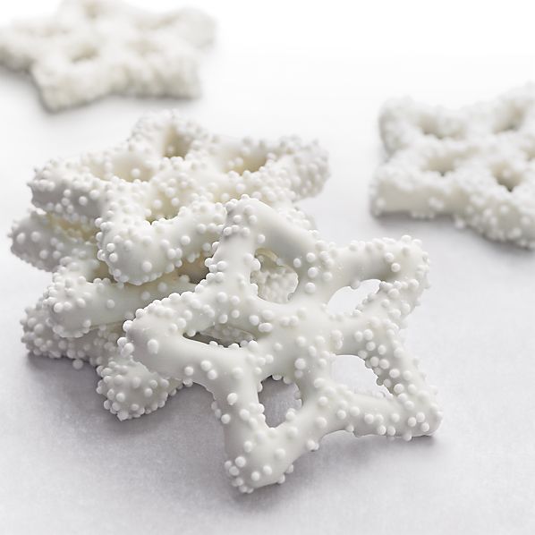 White Snowflake Pretzels